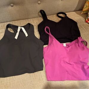 3 Lululemon Crop Tanks(price is for all 3)